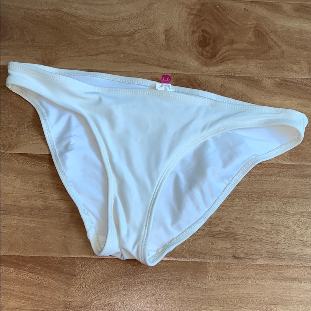 white bikini bottom